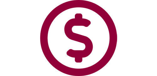 Icon of a dollar sign in a circle
