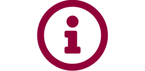 Icon of the letter i in a circle